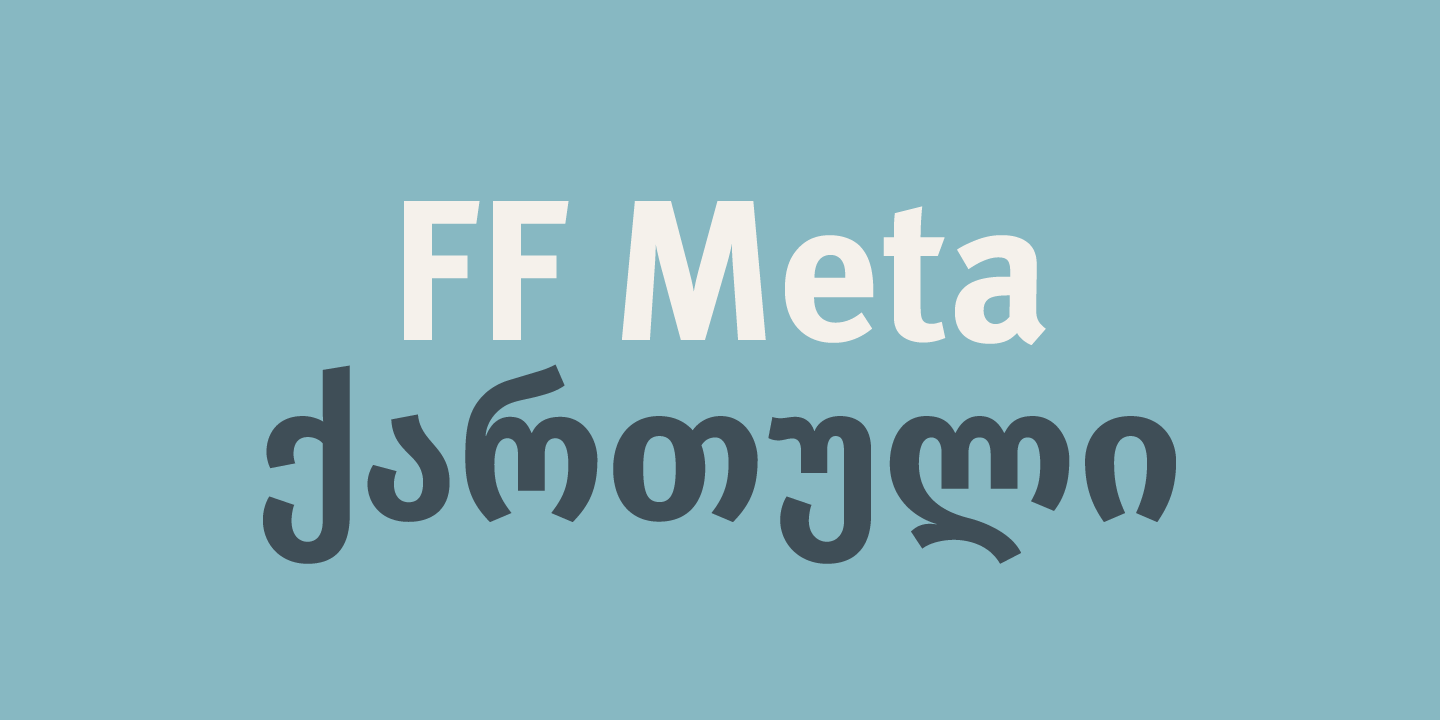 Przykładowa czcionka FF Meta Georgian #1